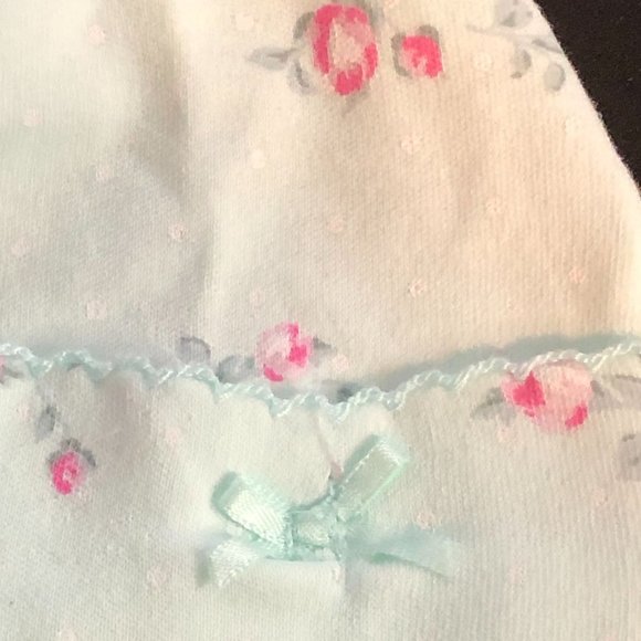 Little Me Floral Spray Hat Mint Print Size 6 Months - Picture 6 of 7